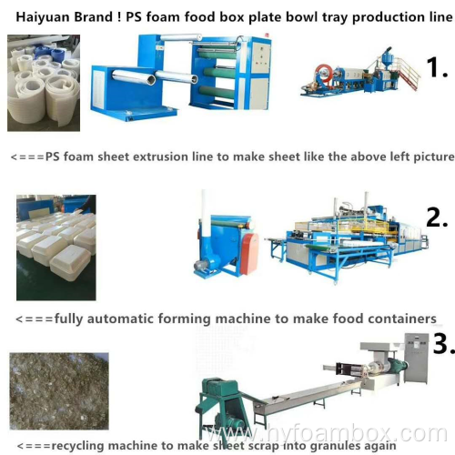 PS Foam Food Containers Sheet Extrusion Machine